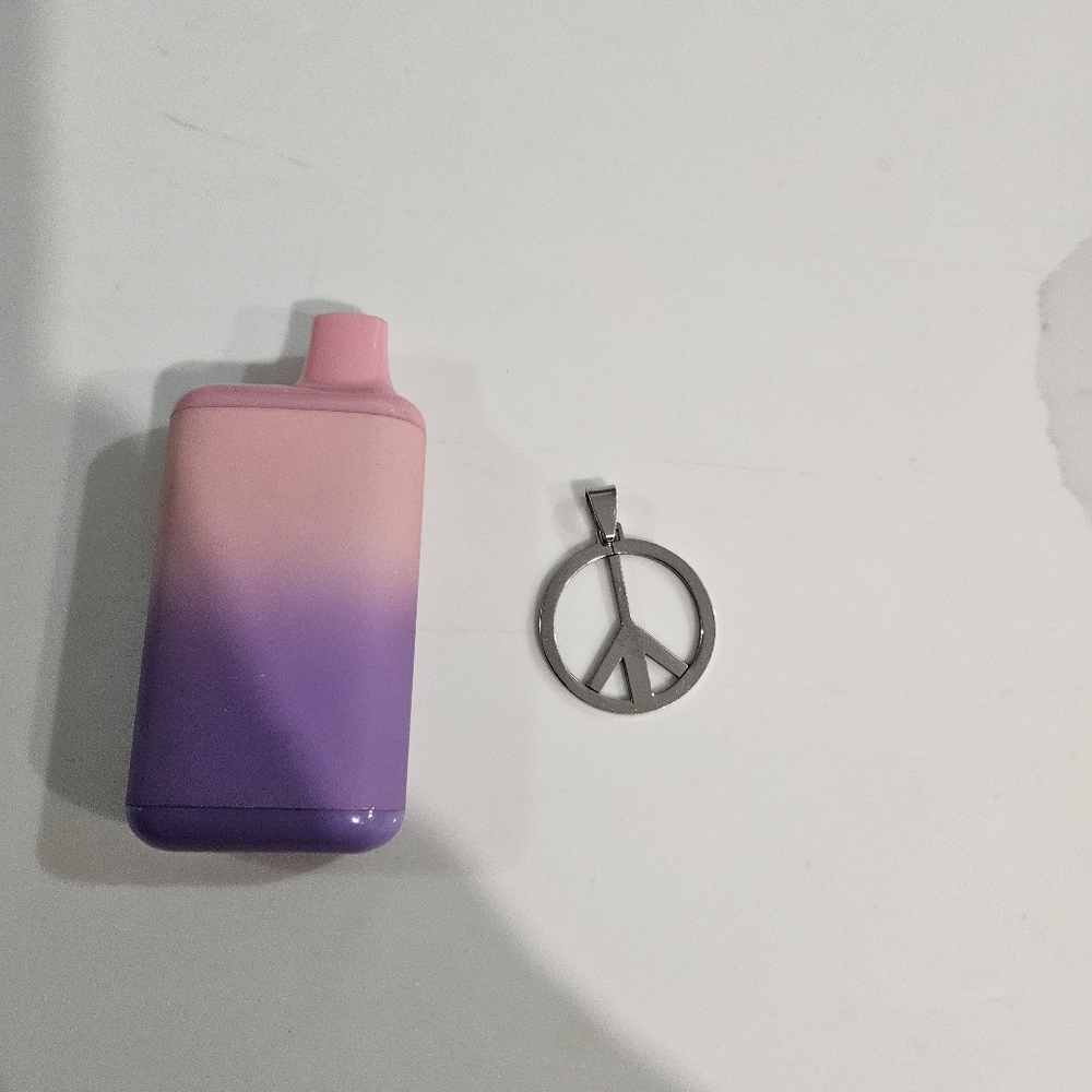 Peace Necklace Sterling Silver Peace Pendant Neck… - image 2